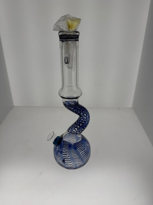 9mm W&R Color Kink Neck Bubble Beaker