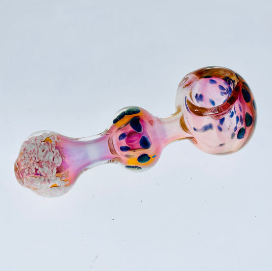 4" Gold Fumed Hand Pipe w/ Dots