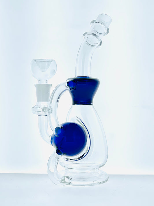 9" Color Ball Bent Neck Recycler