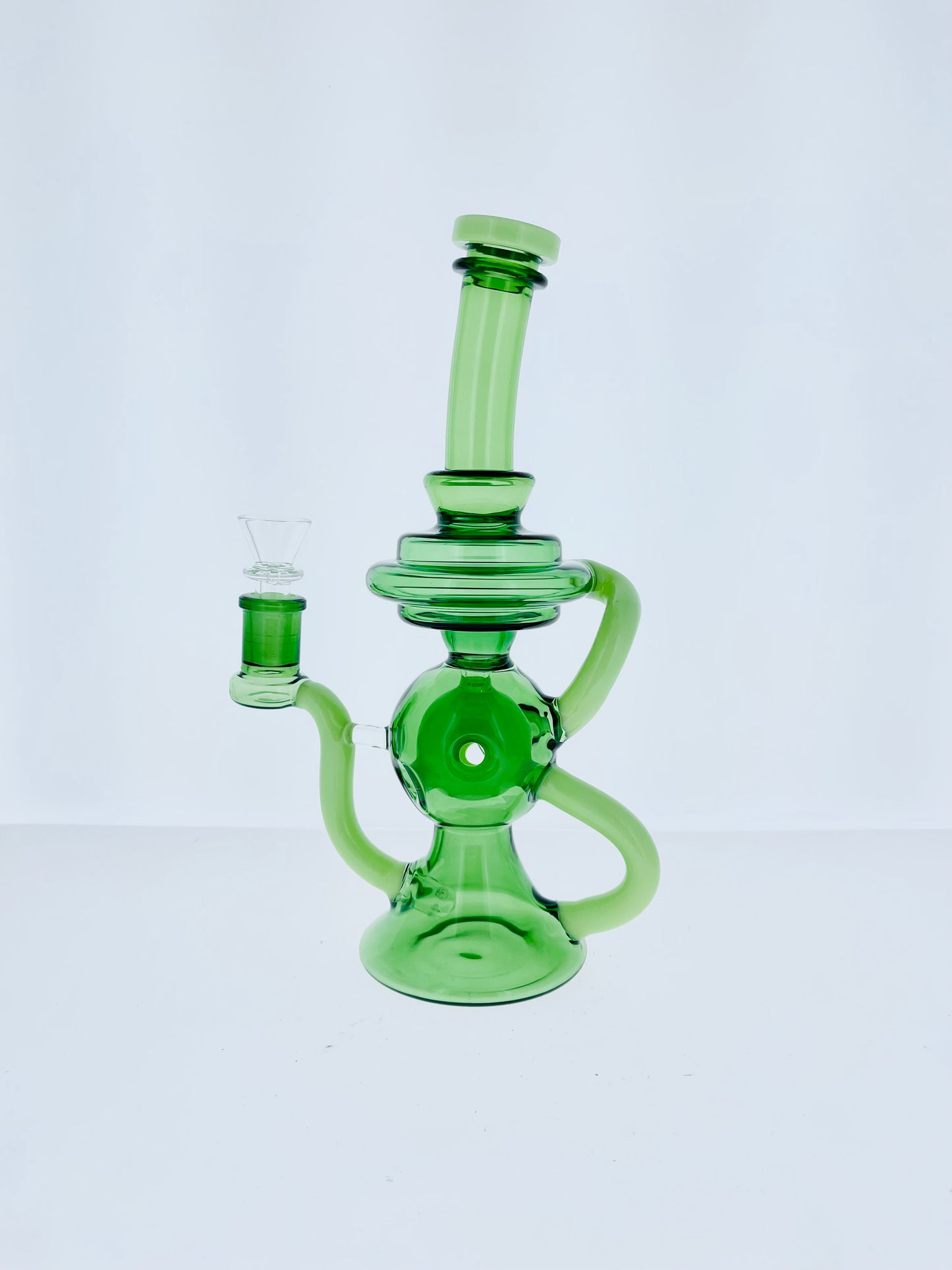 10" Full Color Recycler w/ Inline Perc & Fab Work