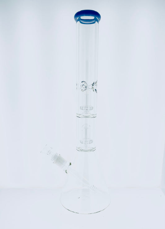 18" Double Perc Beaker w/ Color