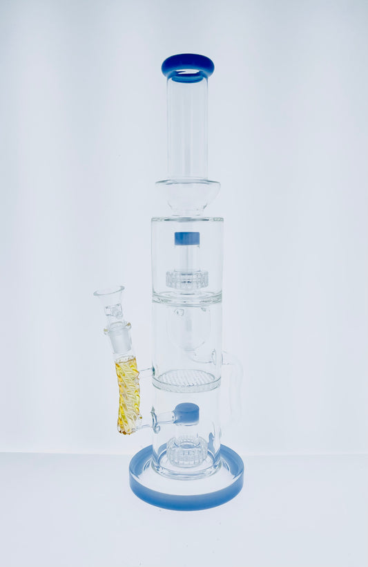 16.5" Recycler Rig w/ Color Accents & Triple Perc