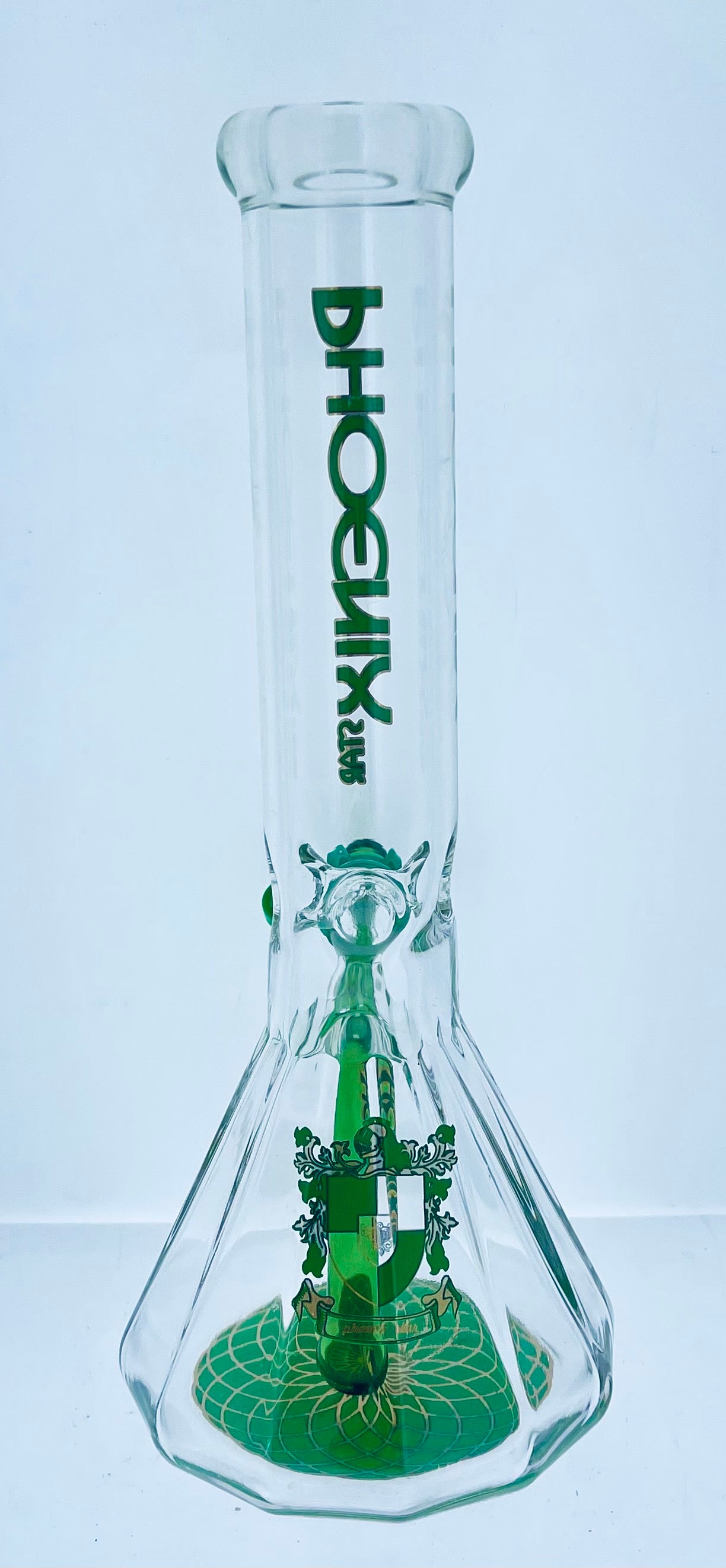 Phoenix 10"Diamond Base Beaker w/ Color