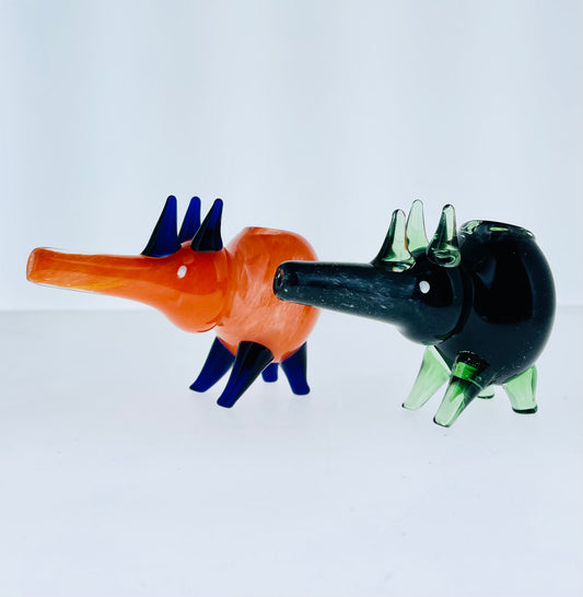 Fritted Animal Hand Pipe