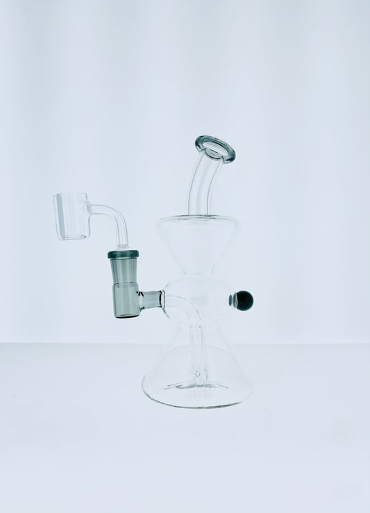 8" Double Chamber Rig w/ Color Marble