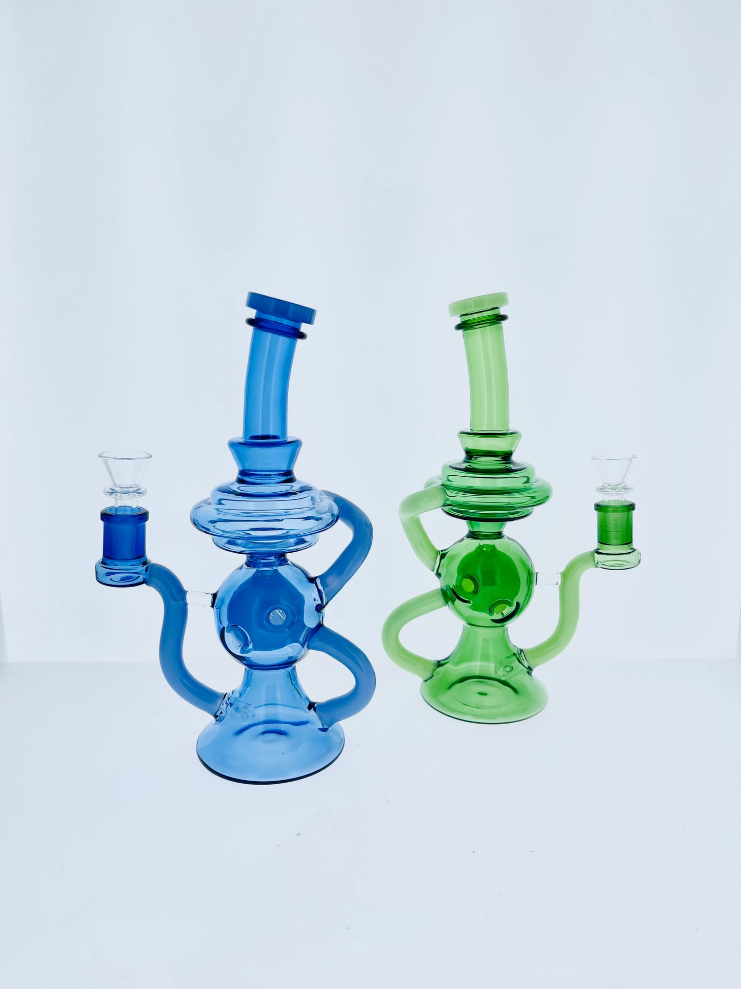 10" Full Color Recycler w/ Inline Perc & Fab Work